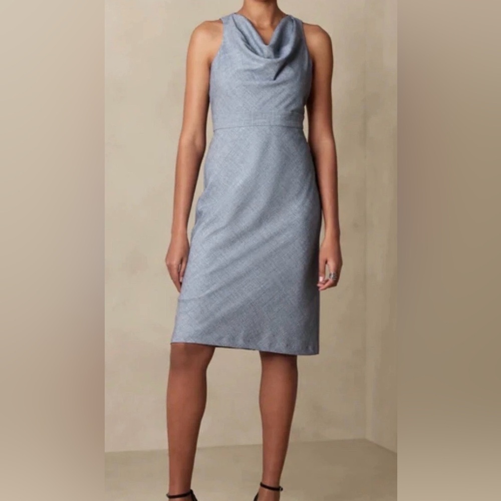 Banana Republic Cowl Neck Midi Sheath Dress-SZ 8P
K2